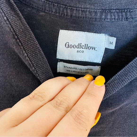 S/2 MENS GOODFELLOW & CO Black Blue Pocket Cotton Short Sleeve Tee Shirt Top M - Picture 5 of 16